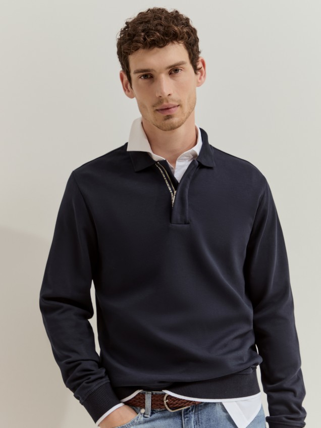 Camisola de malha com carcela