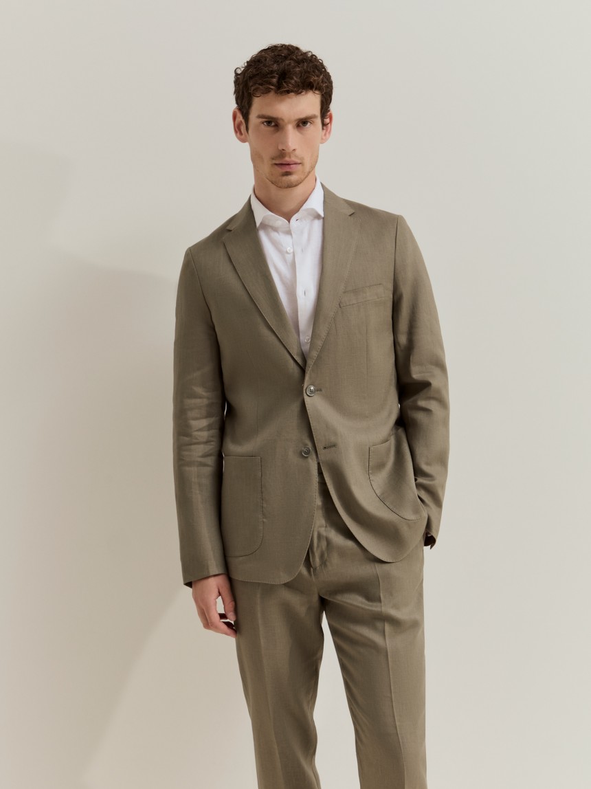 Slim fit linen blazer