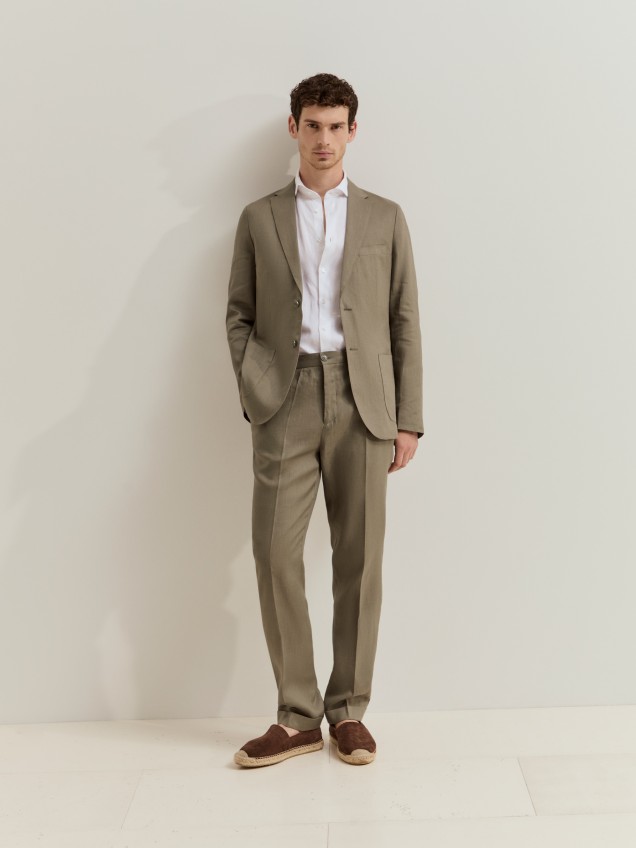 Slim fit linen blazer