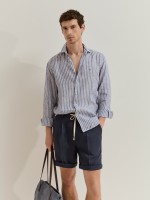 Camisa slim fit em linho