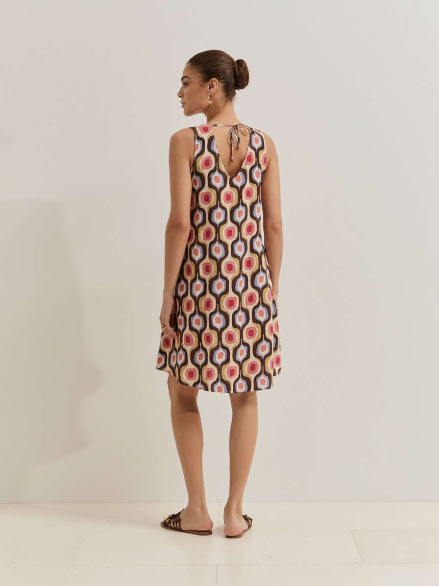 Vestido curto estampado