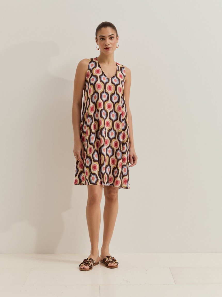 Vestido curto estampado