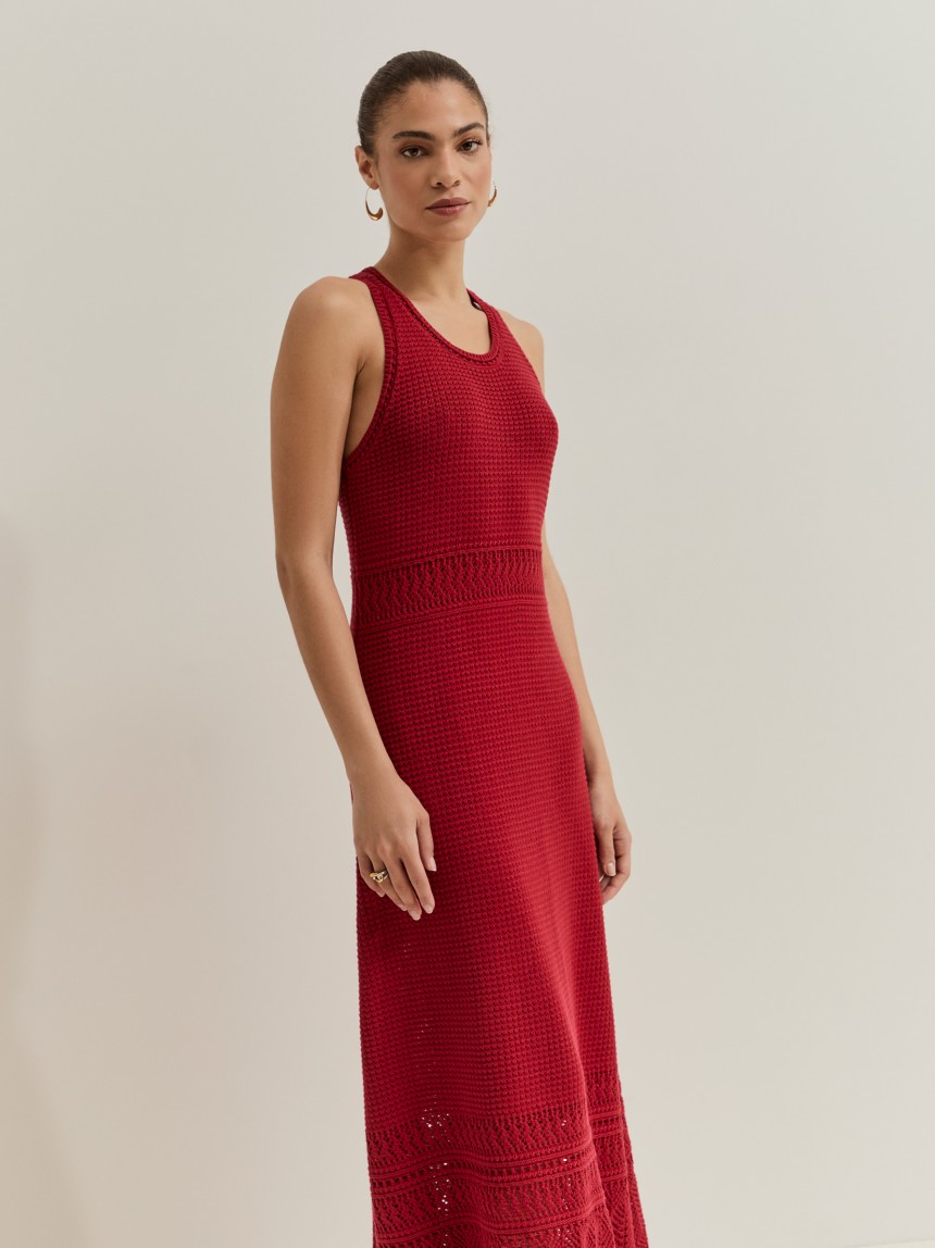 Vestido comprido tricotado