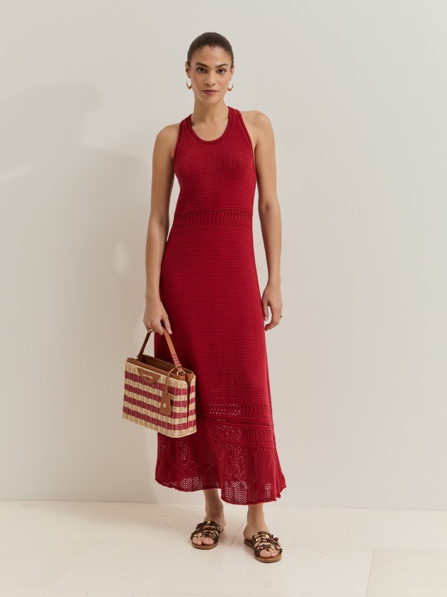 Vestido comprido tricotado