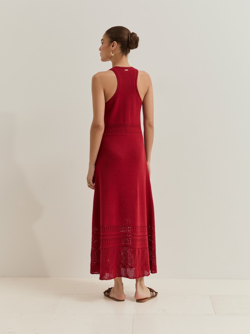 Vestido comprido tricotado