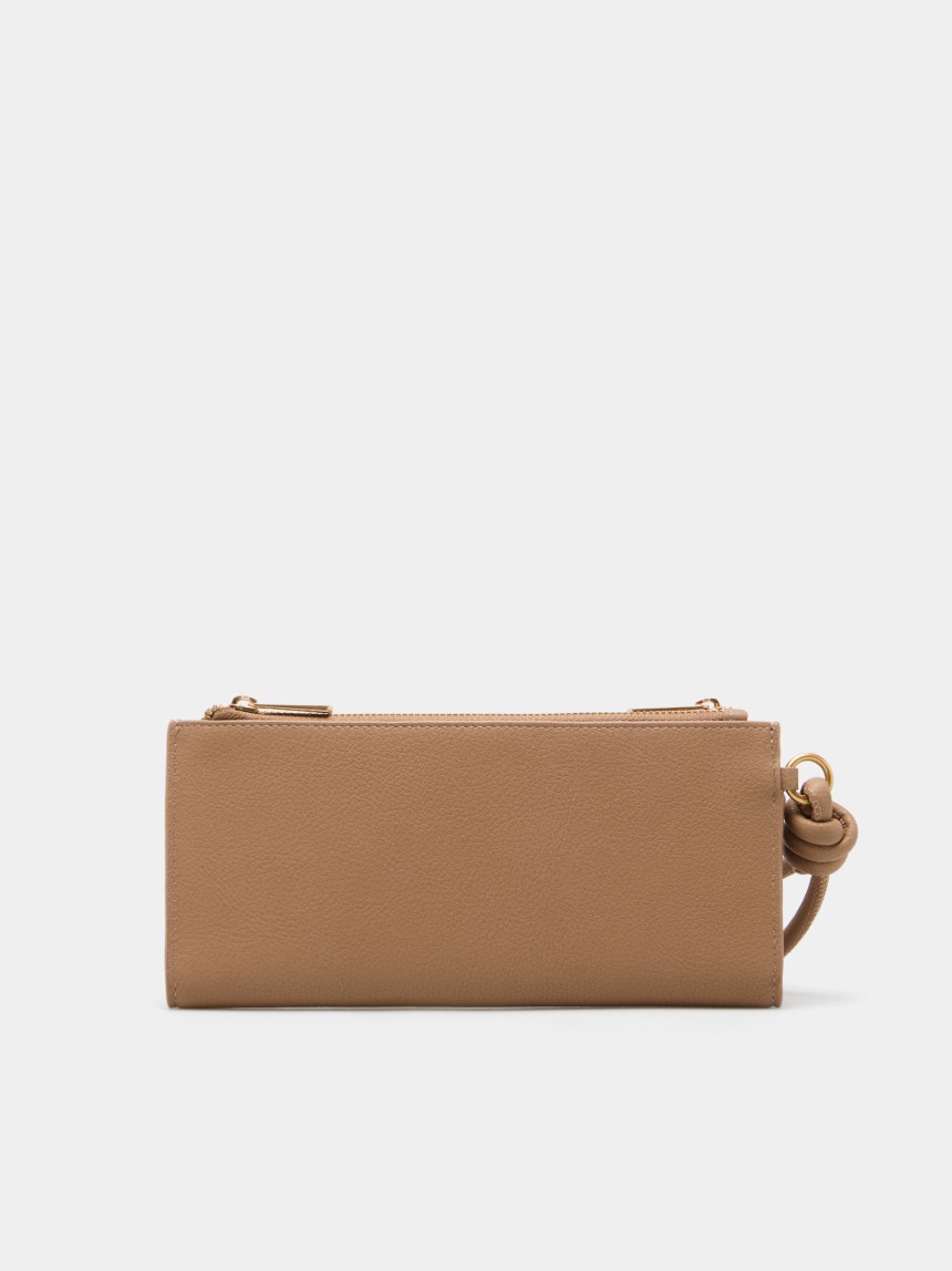 Clutch wallet with strap