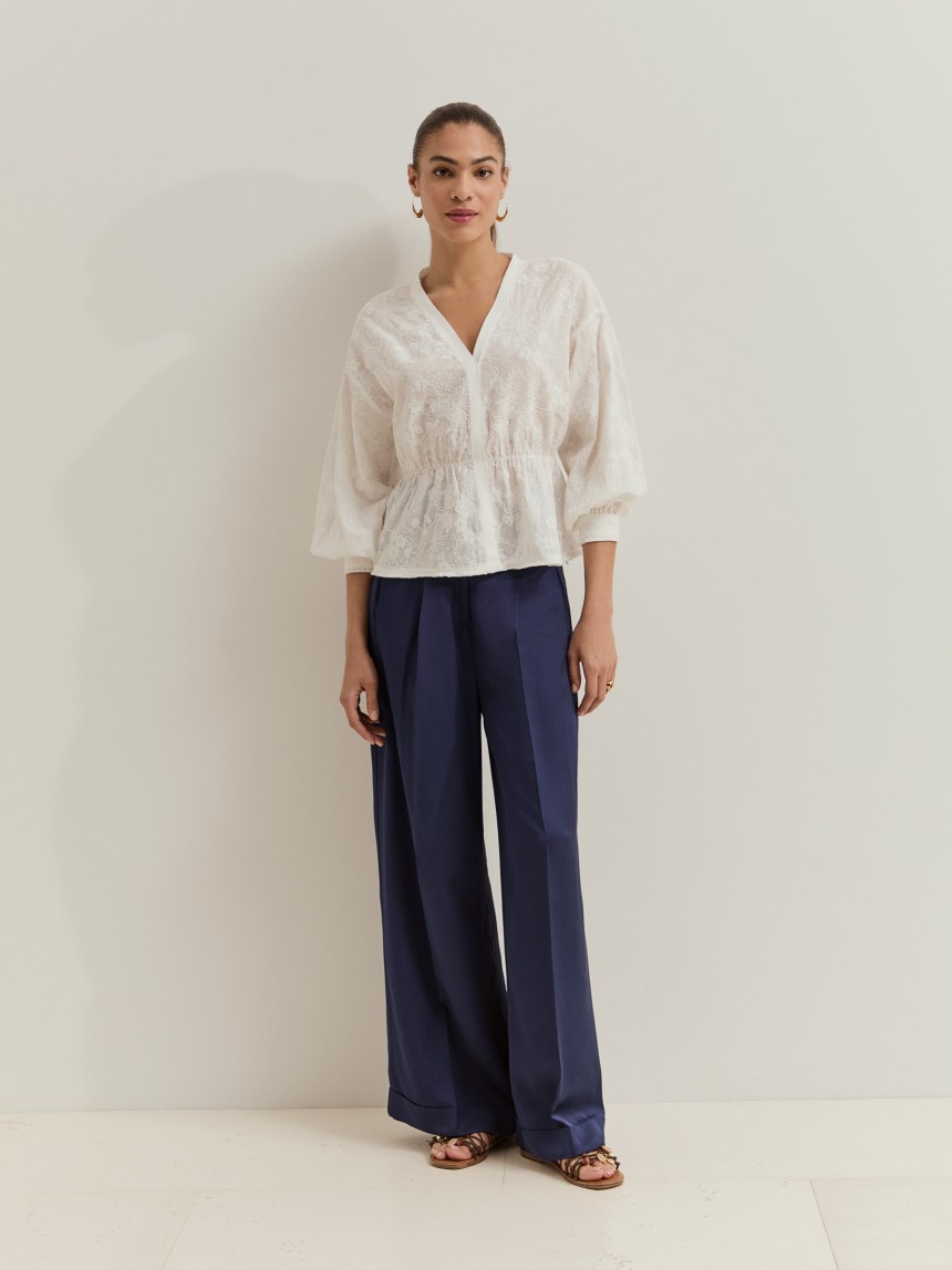 Blouse with embroidery