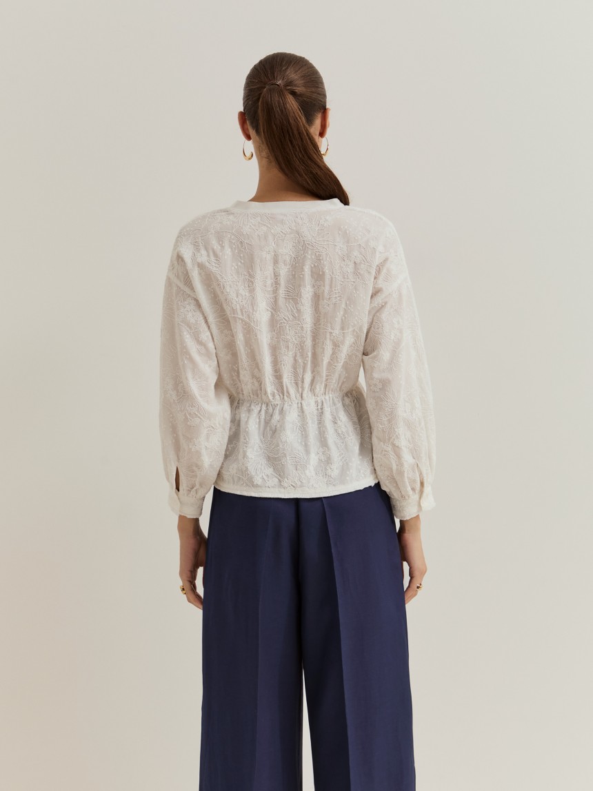 Blouse with embroidery