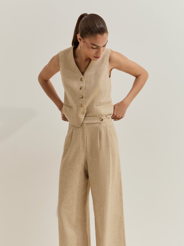 Calça wide leg