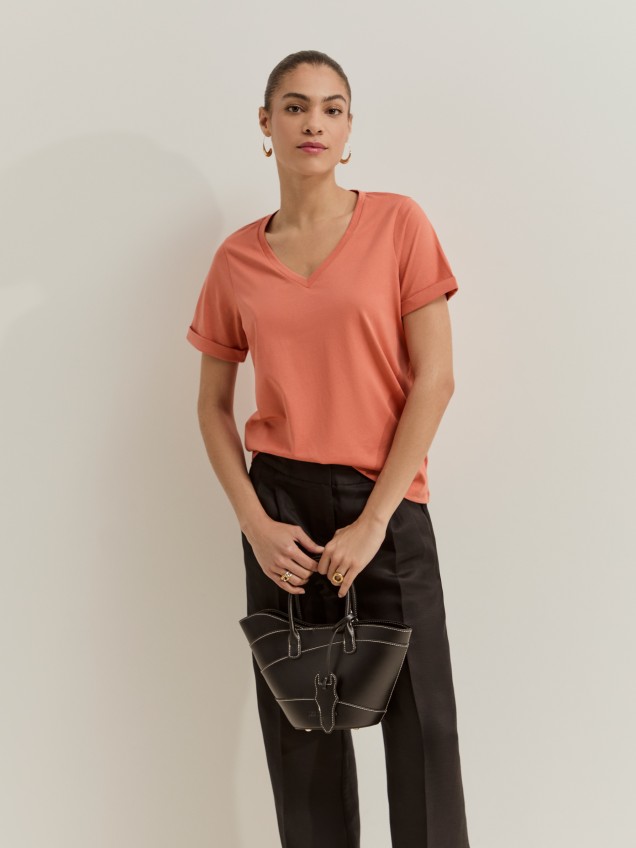 T-shirt em algodão