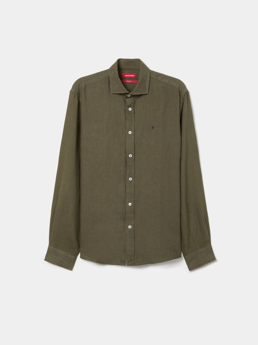 Camisa de linho regular fit