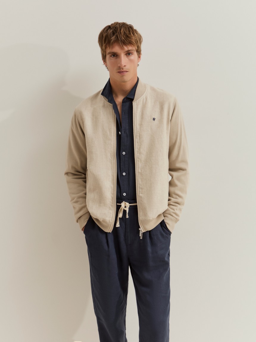 Matching knit jacket