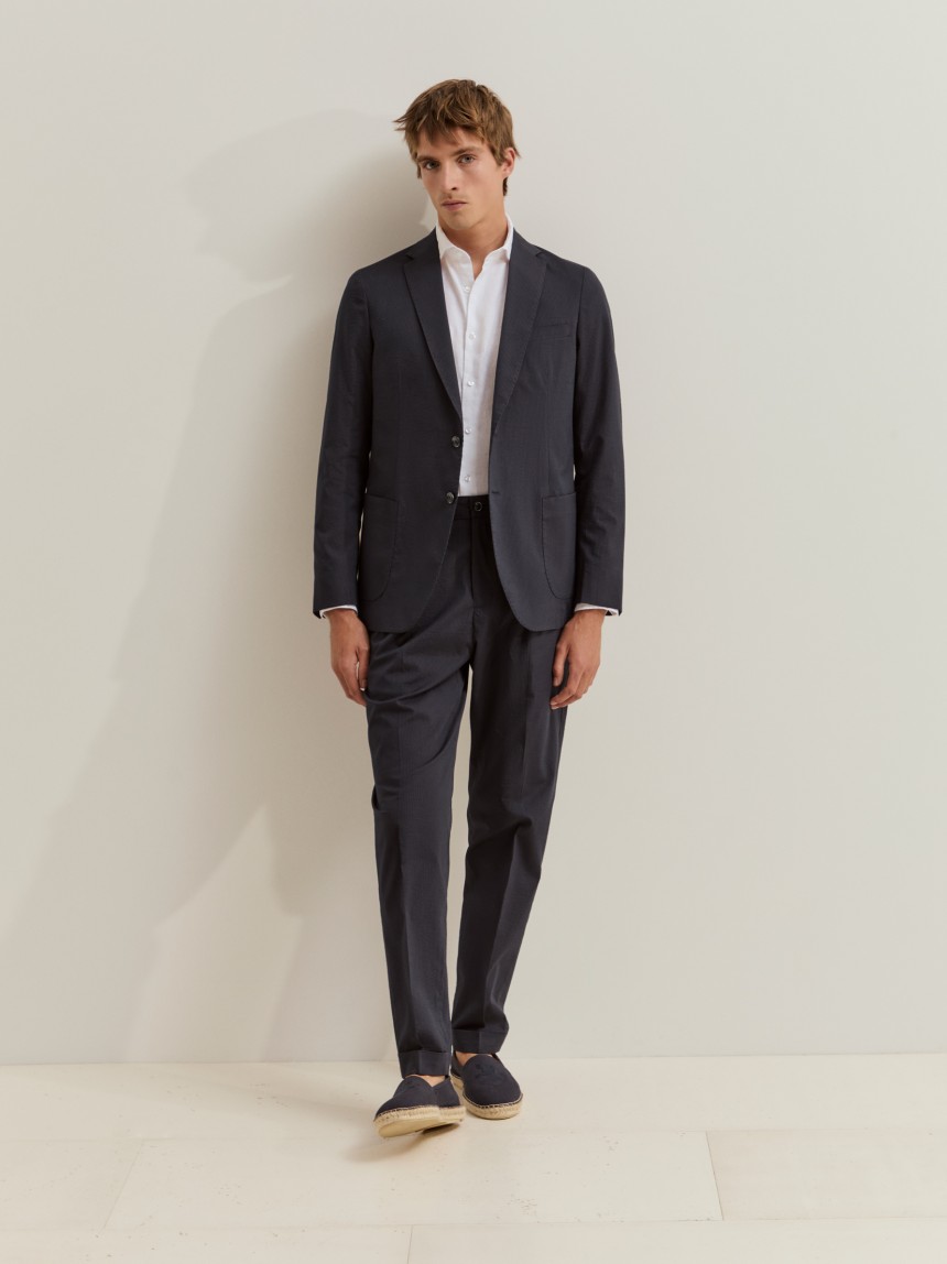 Blazer slim fit em algod�o