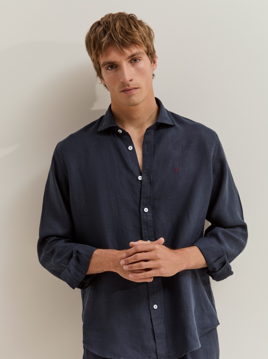Camisa de linho regular fit