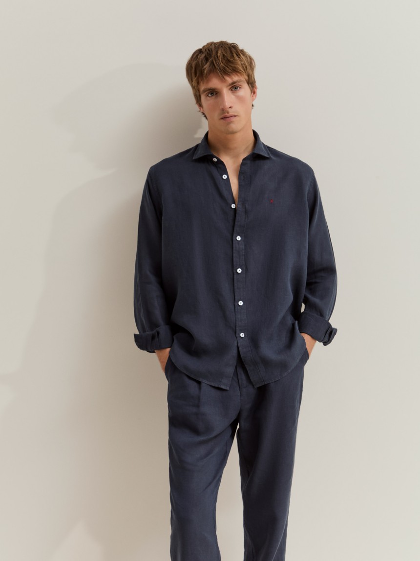 Camisa de linho regular fit