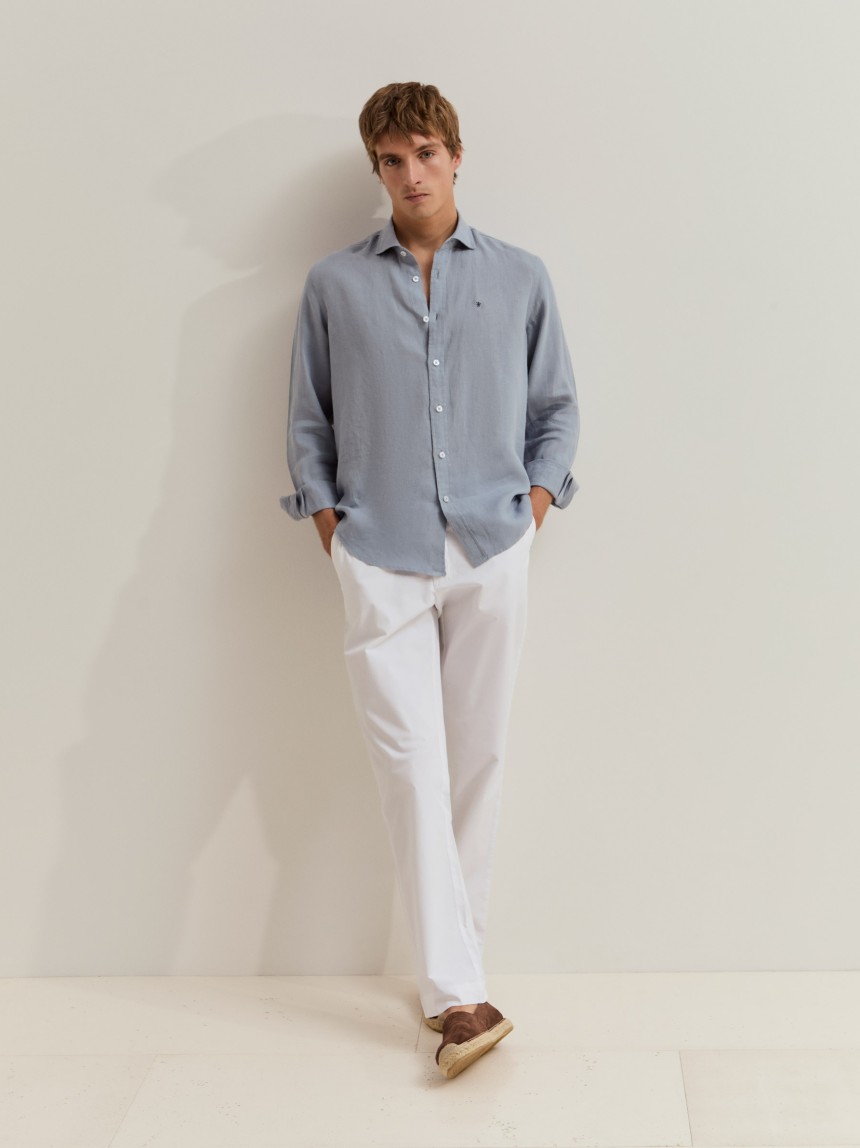 Camisa de linho regular fit