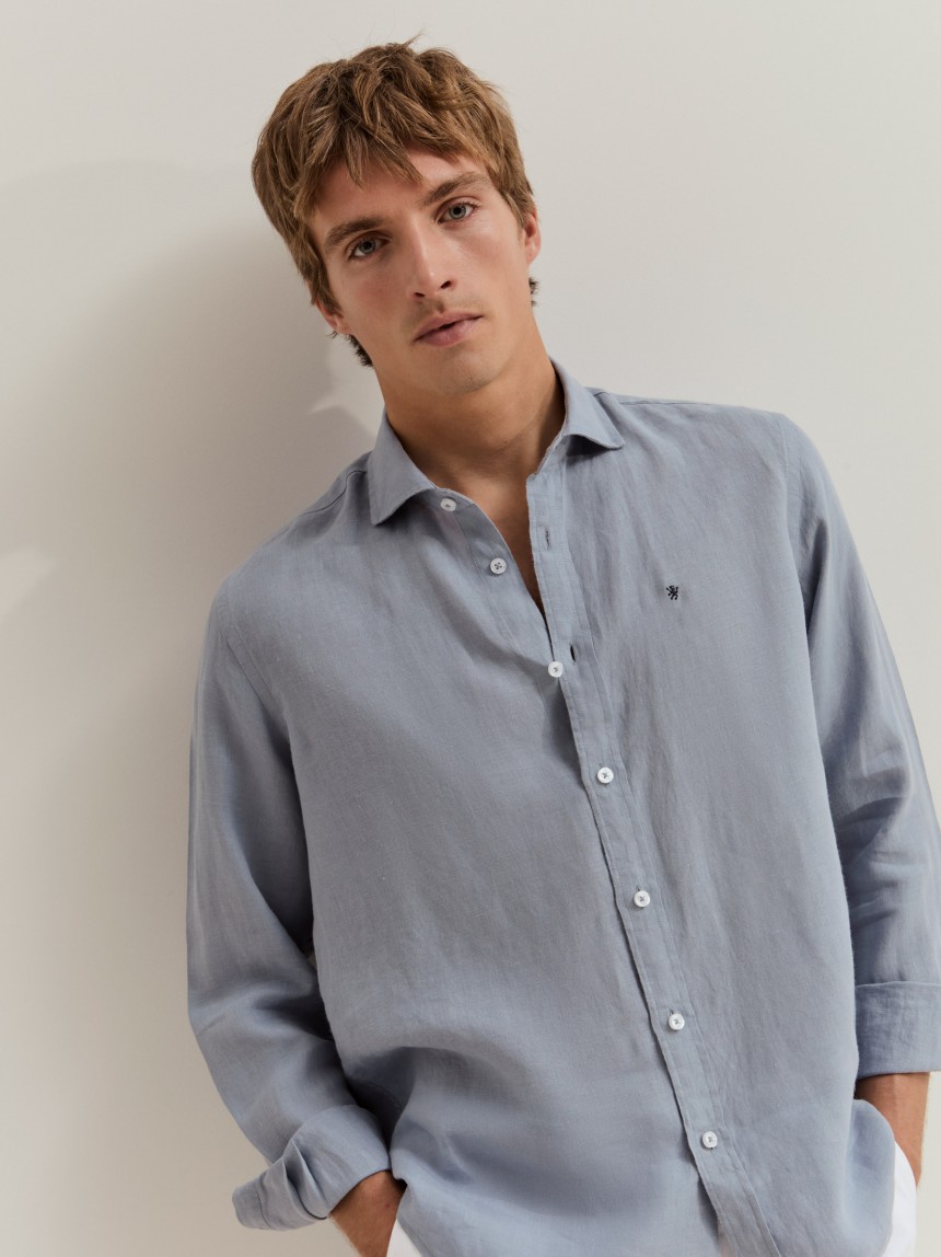 Camisa de linho regular fit