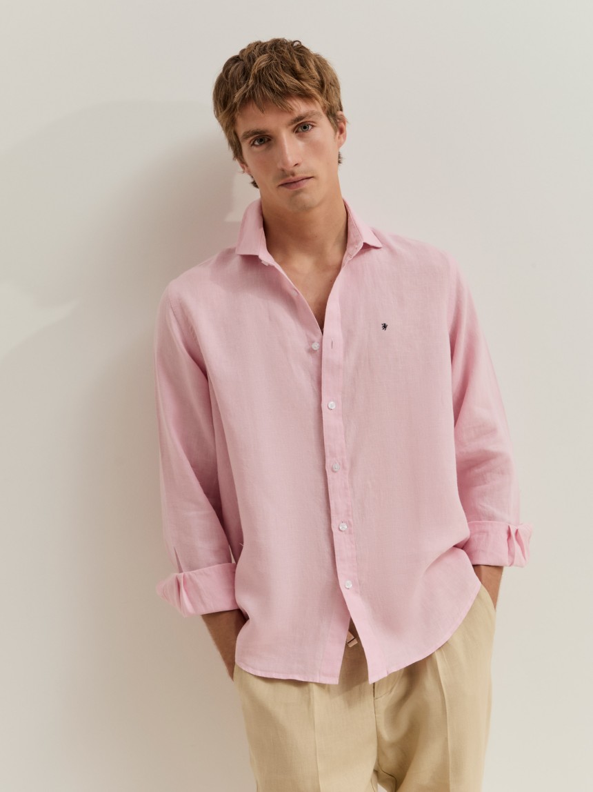 Camisa de linho regular fit