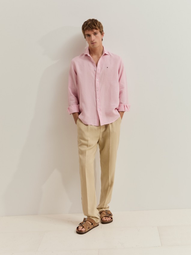 Camisa de linho regular fit