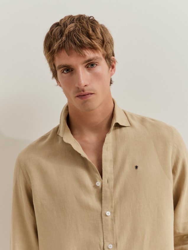 Camisa de linho regular fit