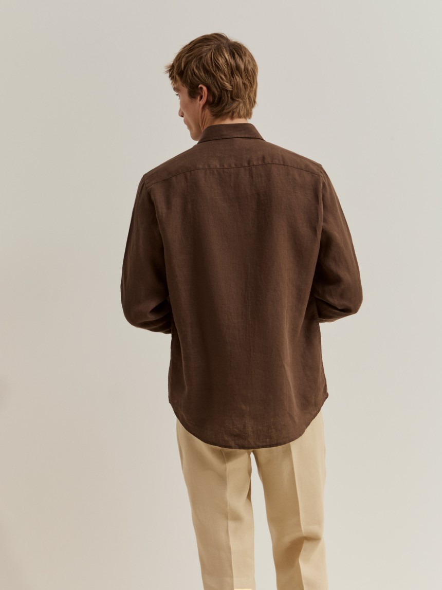 Camisa de linho regular fit
