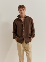 Camisa de linho regular fit