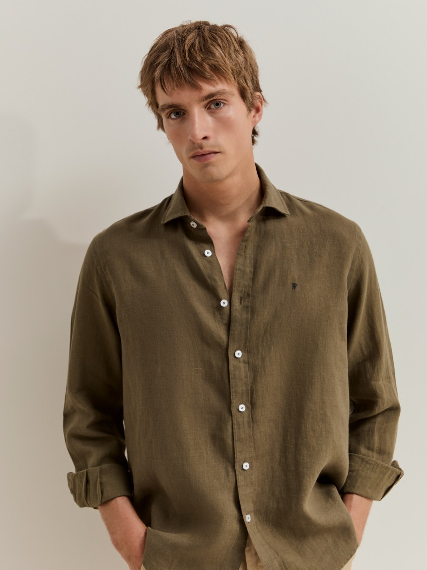 Camisa de linho regular fit