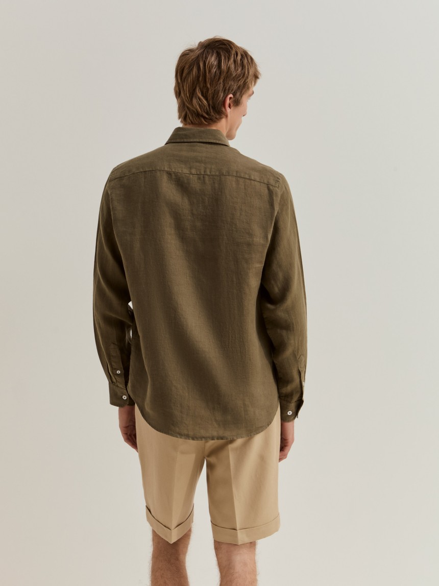 Camisa de linho regular fit