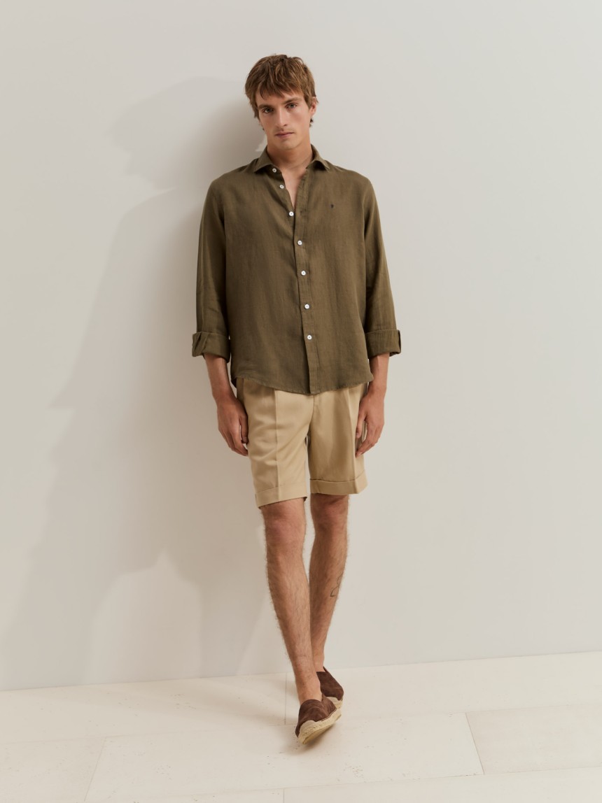 Camisa de linho regular fit