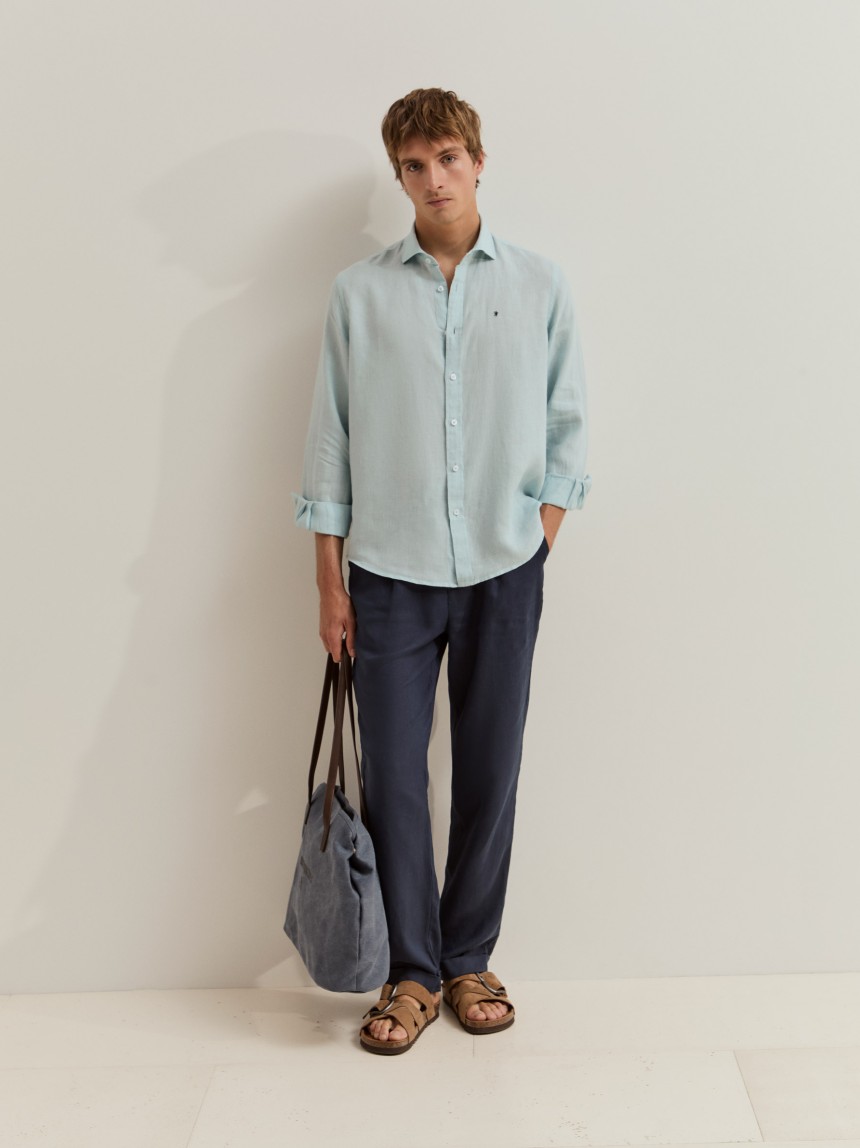 Camisa de linho regular fit
