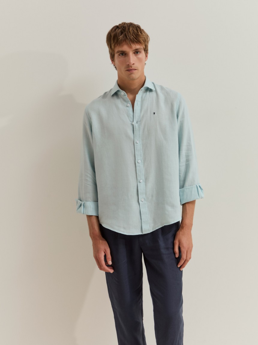 Camisa de linho regular fit
