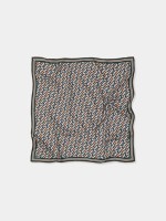 Monogrammed silk scarf