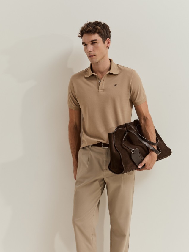 Polo piqué de algodão