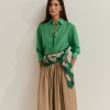 Camisa fluida em liocel