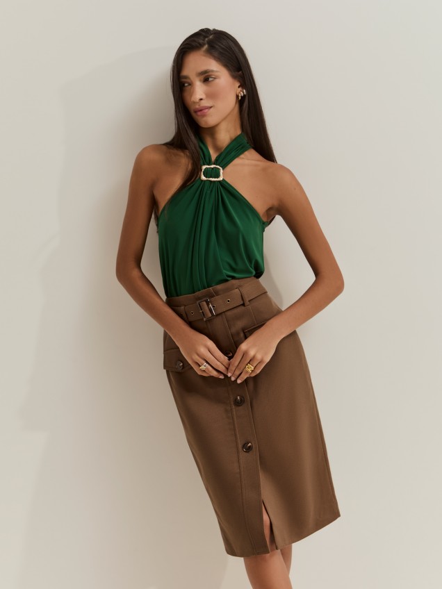 Saia l�pis com bolsos