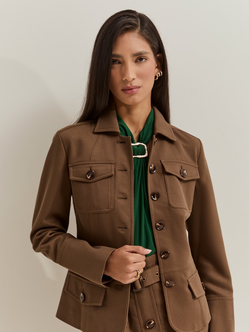 Structured safari jacket