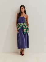 Vestido de al�as em cupro