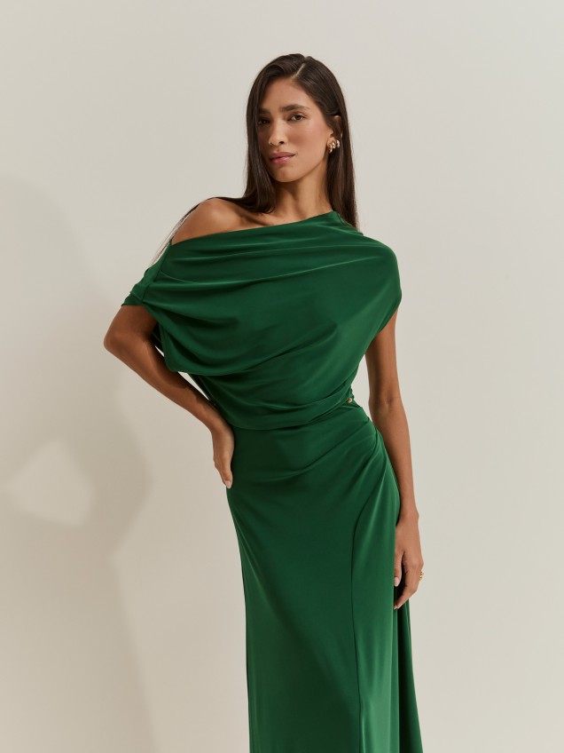 Asymmetrical knit dress