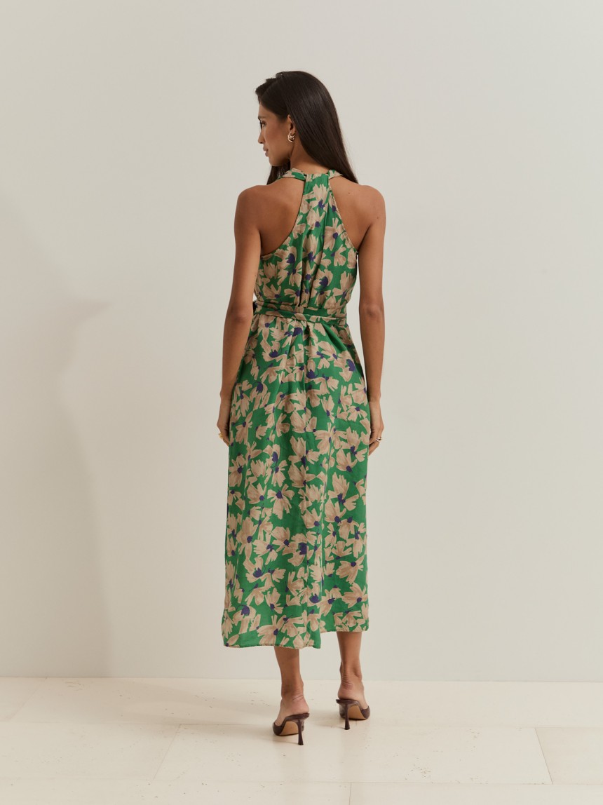 Floral midi dress in lyocell