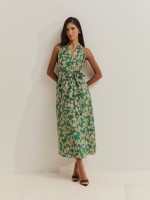 Floral midi dress in lyocell
