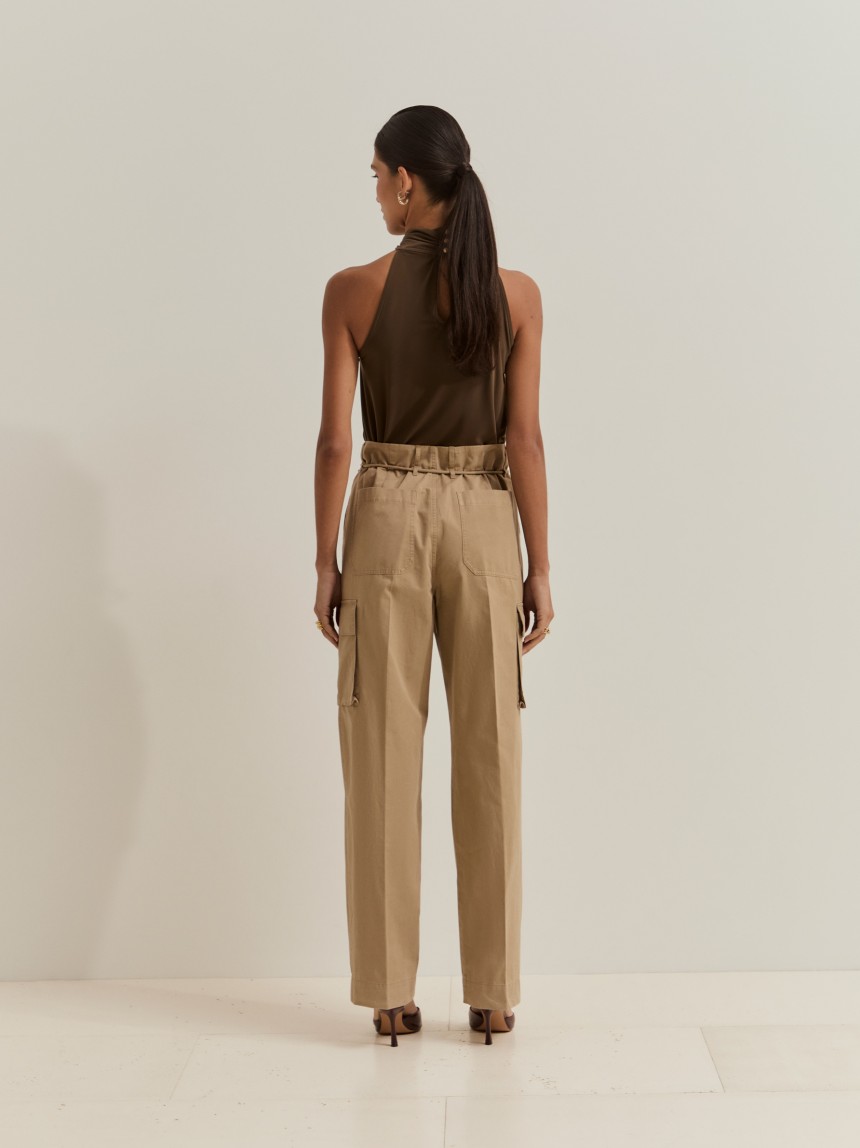 Wide-leg cargo pants