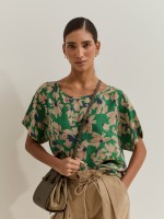 Blusa floral em liocel
