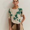 Blouse with floral pattern