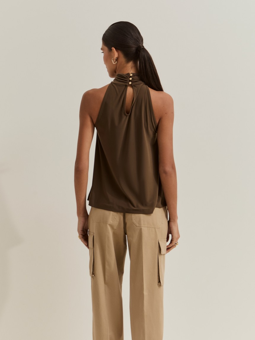Knit halter top