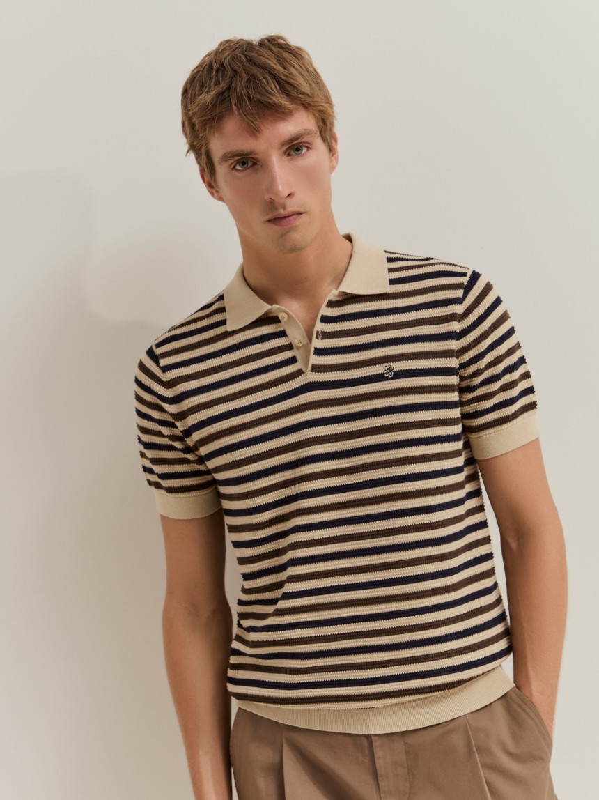 Polo de algod�o �s riscas