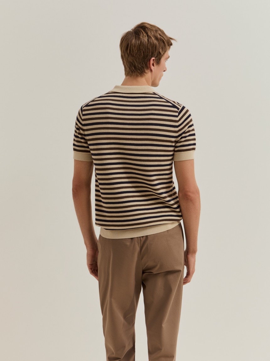 Polo de algod�o �s riscas