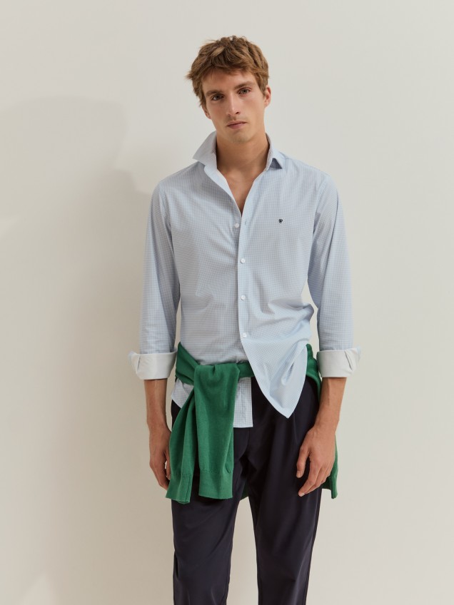 Slim-fit checked shirt - Image product