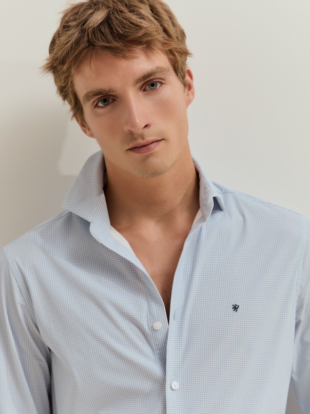 Slim-fit checked shirt - Image product