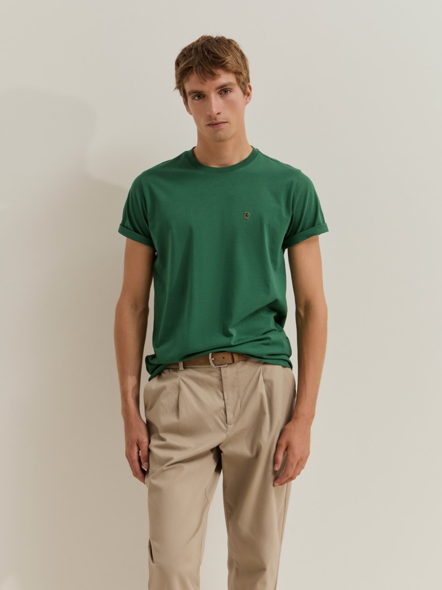T-shirt b�sica de algod�o