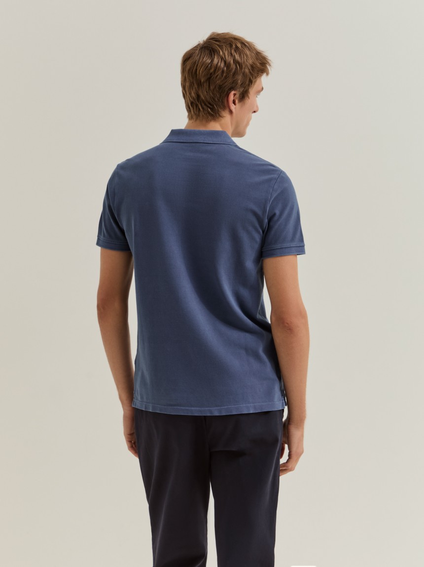 Polo piqu� garment dye